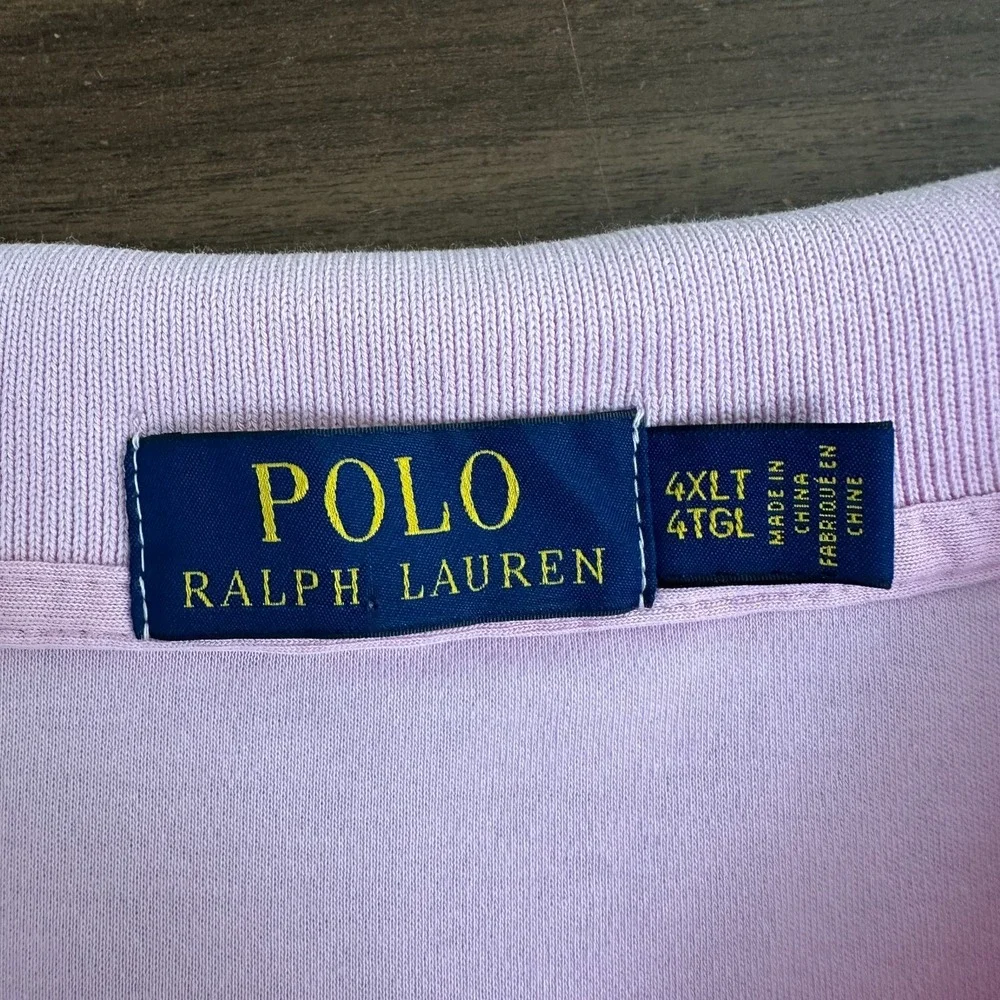 Polo Ralph Lauren Polo Shirt Pink Pony Soft Short Sleeve Performance Mens 4XLT